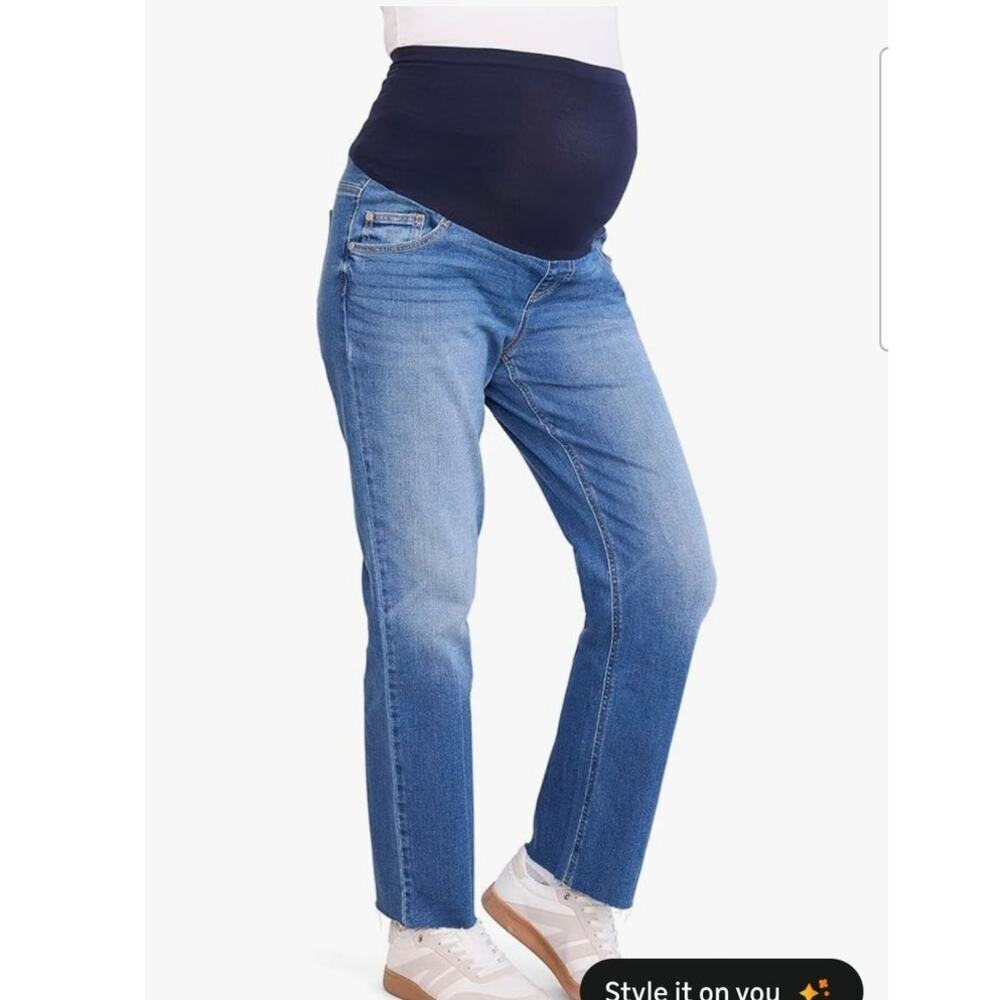 Motherhood Maternity Womens Stretch Secret Over The Belly Straight Leg Jeans M